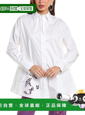 自营 Oscar de la Renta Gardenia Threadwork 衬衫 - 白色 美国