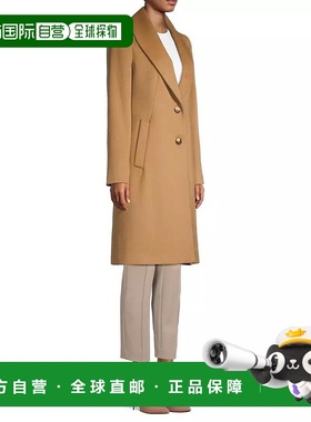 【美国直邮】Sofia Cashmere 羊毛混纺外套 女装毛呢外套 中长款