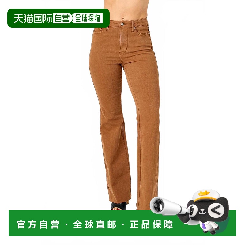 自营judy blueHigh Waist Tummy Control Garment Dyed Flare Jea