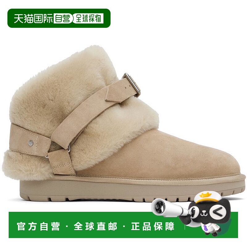 1h可退 【美国直邮】Burberry 巴宝莉 米色绒面革 羊毛皮 Chubby