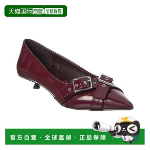 自营Free People So 90's Kitten Heel Leather Pump - red 美国
