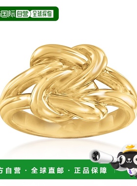 自营 Ross-Simons 14kt 黄金双爱结戒指 - 黄色 美国奥莱直发