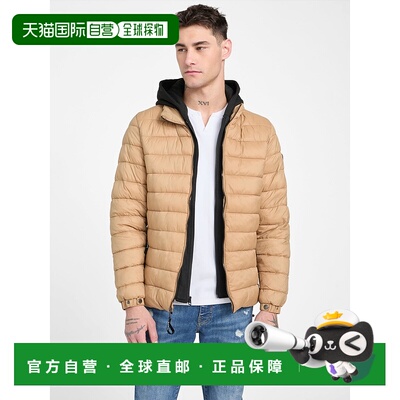自营guessHarrison Hooded Quilted Jacket - toasted taupe 美国