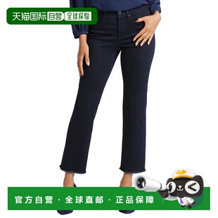 美国奥莱直发 蓝色 自营 NYDJ玛丽莲午夜瀑布脚踝裁剪牛仔裤