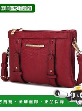 自营 mia k collection Elsie 多隔层斜挎包 红色 美国奥莱直发