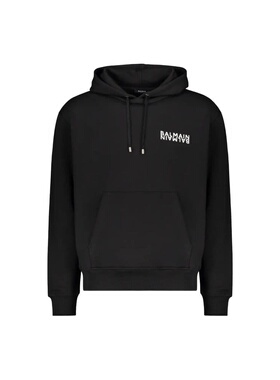 自营Balmain Cotton Men's Hoodie - black 美国奥莱直发