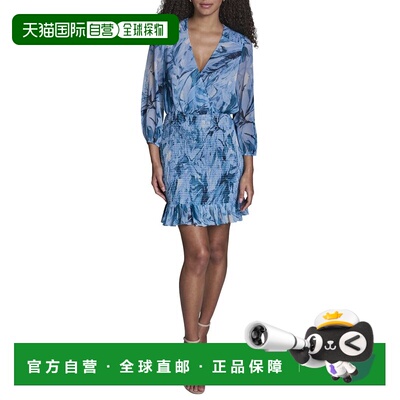 自营BCBG Blouson Dress - blue 美国奥莱直发