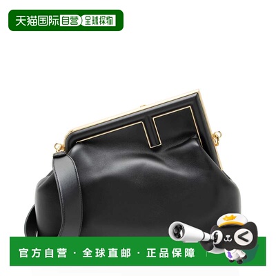 自营Fendi Lambskin Fendi First Medium Shoulder Bag - black
