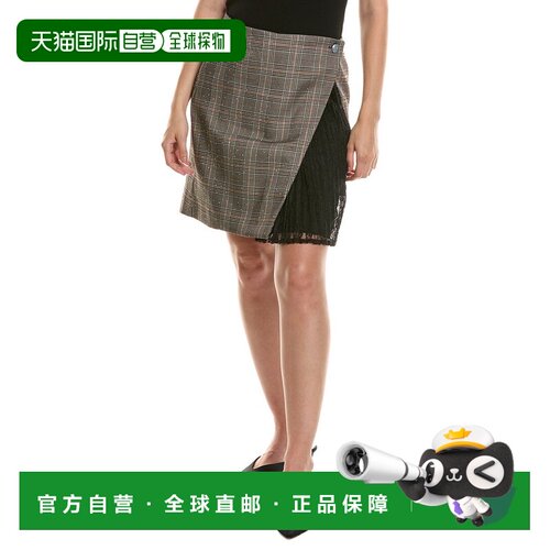 自营Nicole Miller迷你短裙-黑色 美国奥莱直发