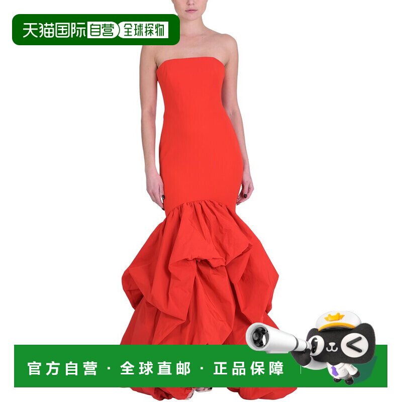 自营Marchesa Notte Drop Waist Mermaid Gown - red 美国奥莱直