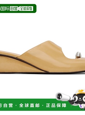 1h可退 香港直邮潮奢 Tory Burch 托里 伯奇 女士 驼色 Pierced W