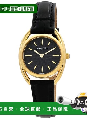 自营Mathey Tissot Women's Saphira Black Dial Watch - black