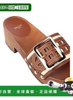 自营 Bally Ellin 6238126 Women's Natural Cotton Wood Buckled
