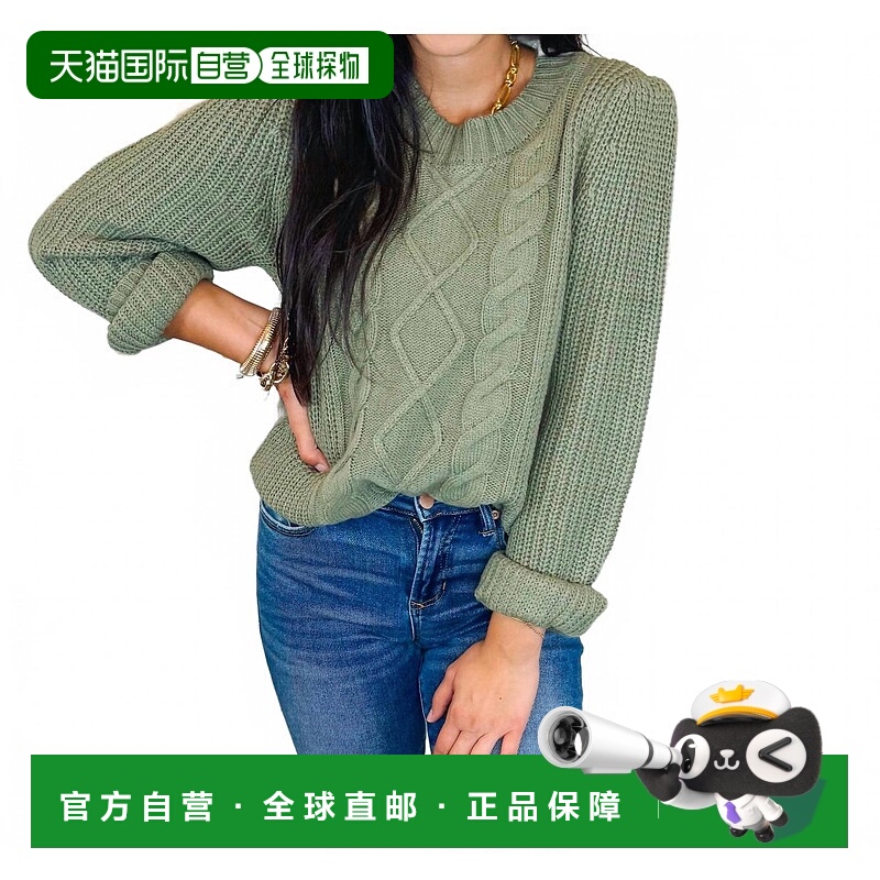 自营another lovePriya Vineyard绿色针织毛衣 美国奥莱直发