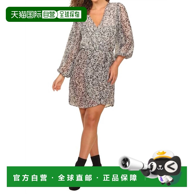 自营 veronica mEllyn的雪纺裹身连衣裙 美国奥莱直发