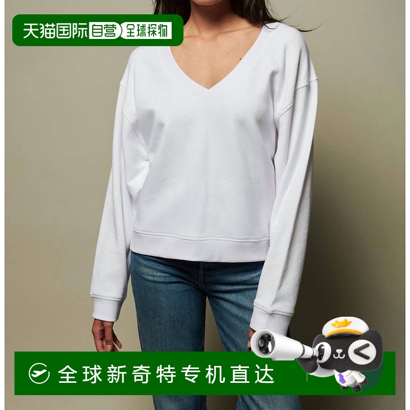 自营 nation ltd怀亚特大号V领白色长袖上衣 【美国奥莱】直发