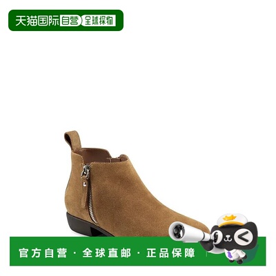 自营Aerosoles Stewart Boots女式黄褐色绒面圆头脚踝靴JOBB211-