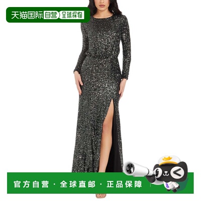 自营Dress The Population Mischa Maxi Dress - grey 美国奥莱直
