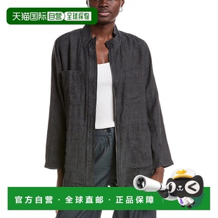 FISHER 美国奥莱 立领亚麻夹克 新款 直发 灰色 自营EILEEN