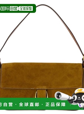 自营Harlow Shoulder Bag - Staud - Leather - Brown - brown 美