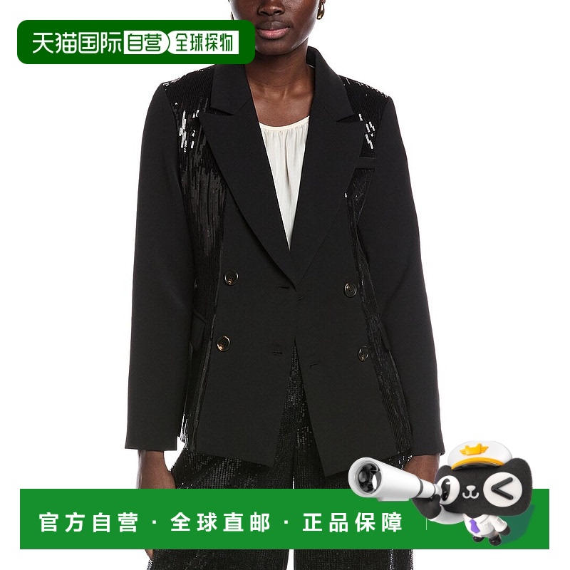 自营 Gracia Embellished Blazer - black 美国奥莱直发