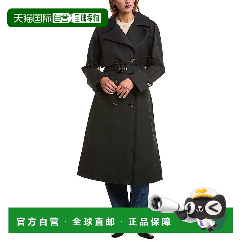 自营Barbour Gwyn Trench Coat - black 美国奥莱直发