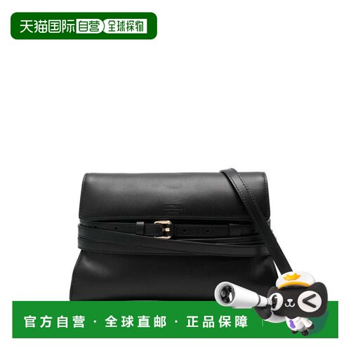 自营moschinoStructured Black Silk And Nylon Bag - black 美国