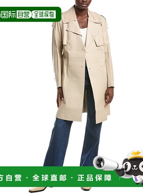 自营Mackage Medora Leather Trench Coat - black 美国奥莱直发