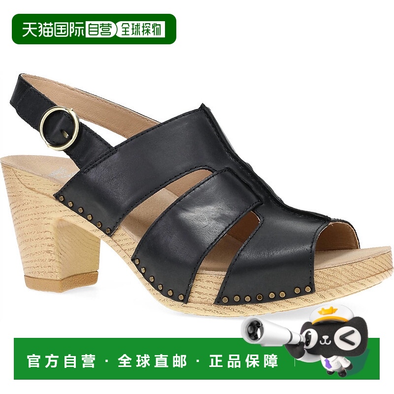 自营danskoWomen's Tatiana Peep-Toe Sandal In Black - black