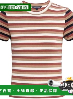 自营Veronica Beard Women's Pruitt Short Sleeve Tee, Malt/Red