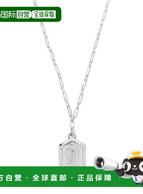 sterling foreverHexagon Tag Initial Necklace - silver-j 【美