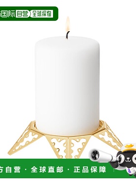 自营 GEORG JENSEN CHRISTMAS 柱形烛台 18 KT 镀金 - 多色 美国