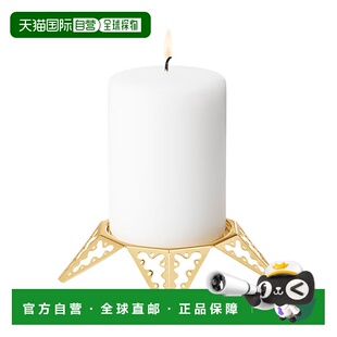 自营 GEORG JENSEN CHRISTMAS 柱形烛台 18 KT 镀金 - 多色 美国