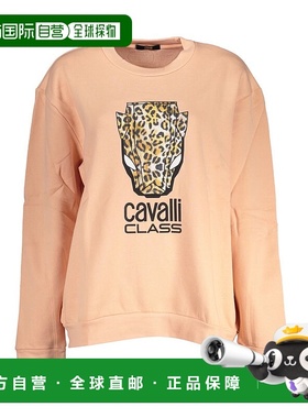 自营 Cavalli Class优雅羊毛圆领女式毛衣-粉红色 美国奥莱直发