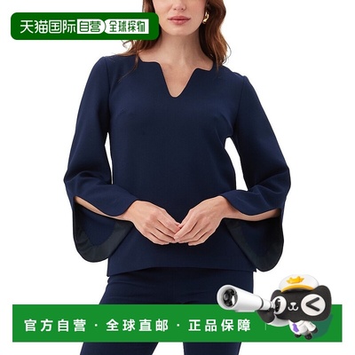 自营 Trina Turk Fathom Top - blue 美国奥莱直发女装上衣