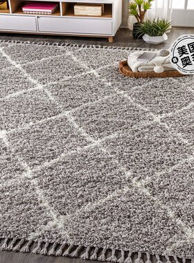 jonathan yMercer Shag Plush Tassel Moroccan Geometric Trelli