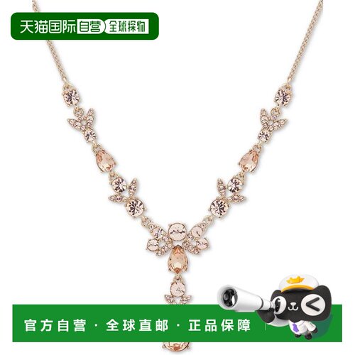 1h可退 【美国直邮】GIVENCHY 通用 项链金色长项链水晶吊坠精致