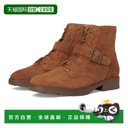 自营Vionic Catina J6452L3200靴子女式棕褐色绒面革圆头脚踝ZOGG