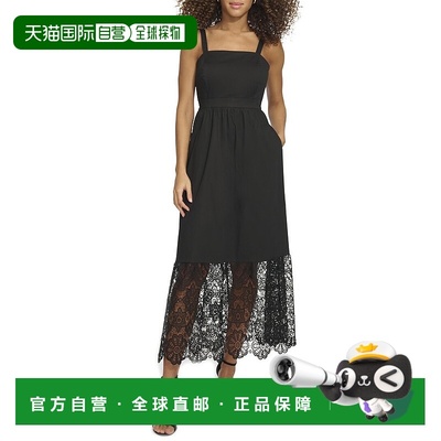 自营 Kensie 蕾丝长裙 - 黑色 美国奥莱直发新款连衣裙