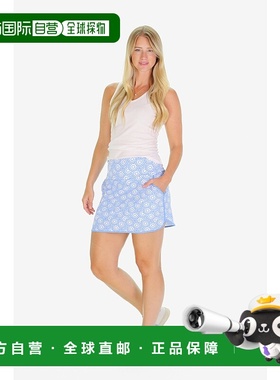 自营duffield lane雨伞天空中的Suzanne Skort-浅蓝色 美国奥莱直