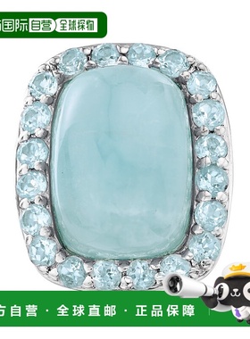 自营 925 纯银 Ross-Simons 乳白色海蓝宝石和蓝色托帕石戒指 -