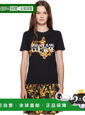香港直邮潮奢 versace 范思哲 女士 黑色 Screen-Printed Cotton