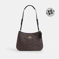 Coach/蔻驰 Penelope 标志性帆布单肩包 棕黑色CO953 【美国奥莱