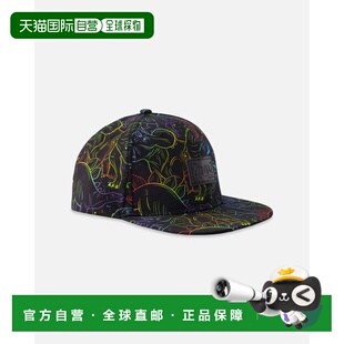 自营deux par deuxFlat Brim Cap Black Dinosaur Print - black