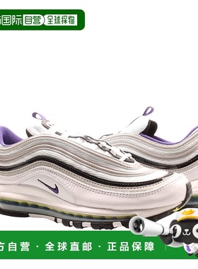 自营 Nike Air Max 97 Airmoji 白色/球场紫-黑色 男子跑步鞋 DD9