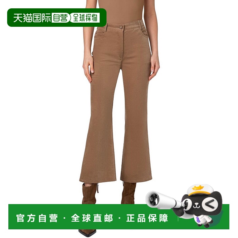 自营 akris punto卡利天鹅绒脚踝靴形长裤焦糖色 美国奥莱直发