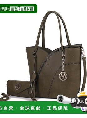 自营 mia k collectionMia K-olive的Imogene女式带钱包单肩包 美