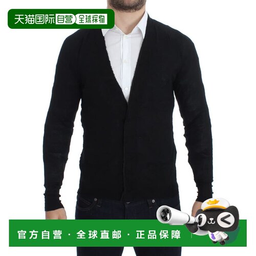 自营Costume National Fine Wool Button Men's Cardigan - black