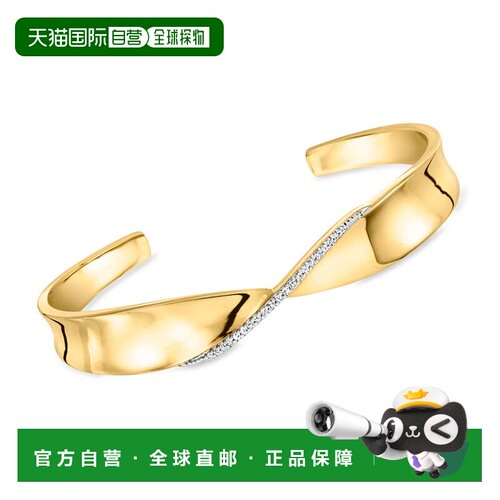 自营Ross-Simons Diamond Twisted Cuff Bracelet in 18kt Gold O