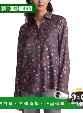 自营Lafayette 148 New York Scottie Blouse - grey 美国奥莱直